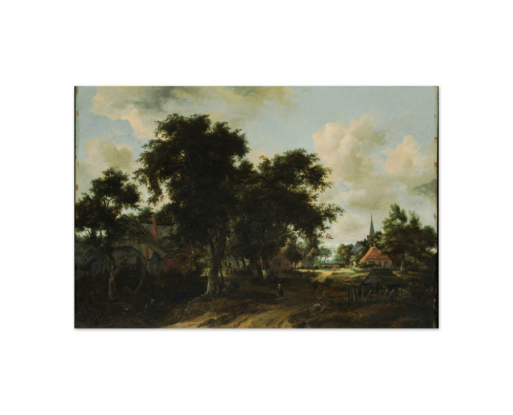 Entrance to a Village by Meyndert Hobbema - Compact / Full Bleed / No Frame