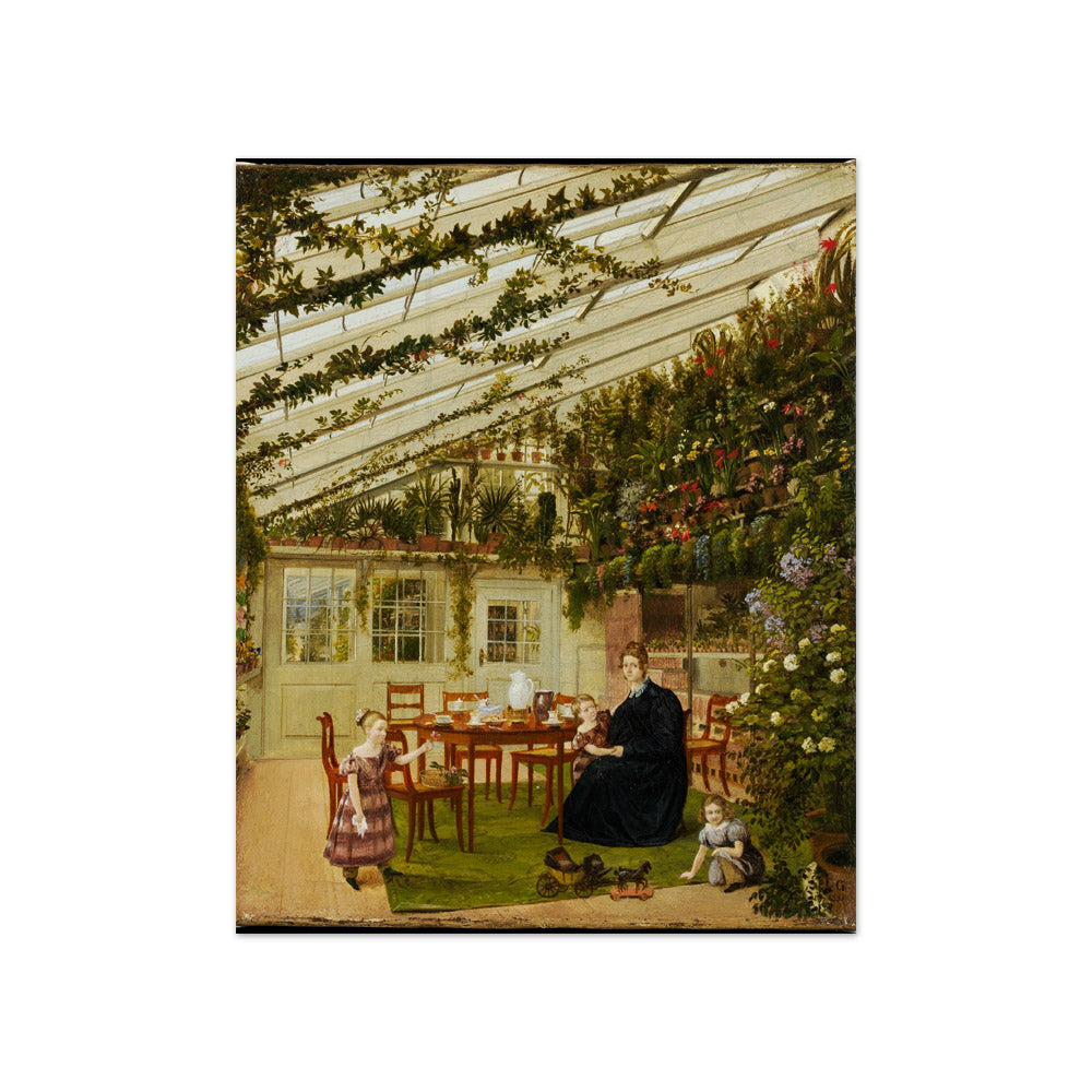 The Family of Mr. Westfal in the Conservatory by Eduard Gaertner - Compact / Full Bleed / No Frame