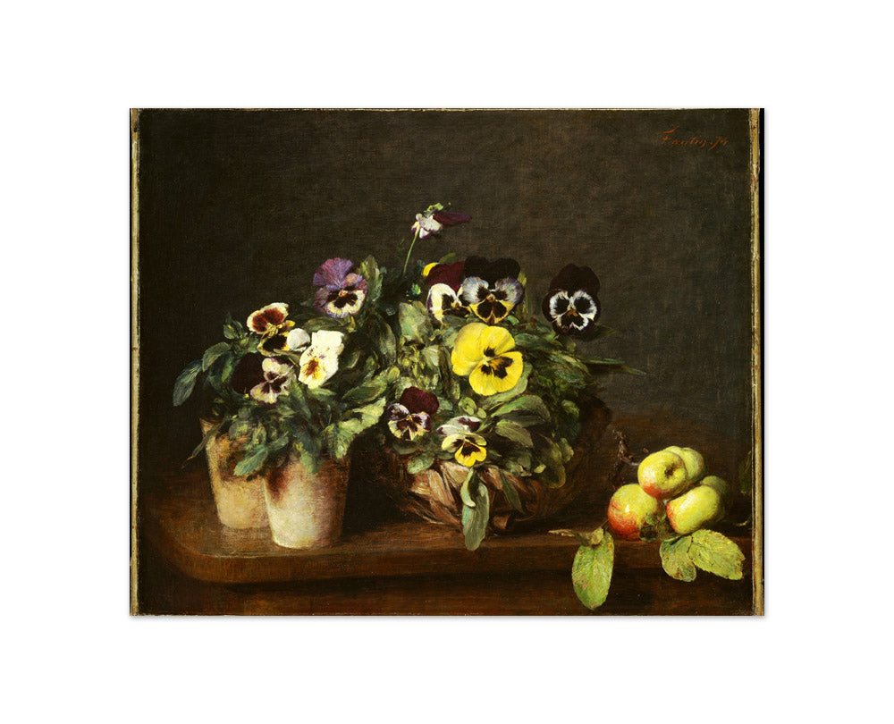 Still Life with Pansies by Henri Fantin-Latour - Compact / Full Bleed / No Frame