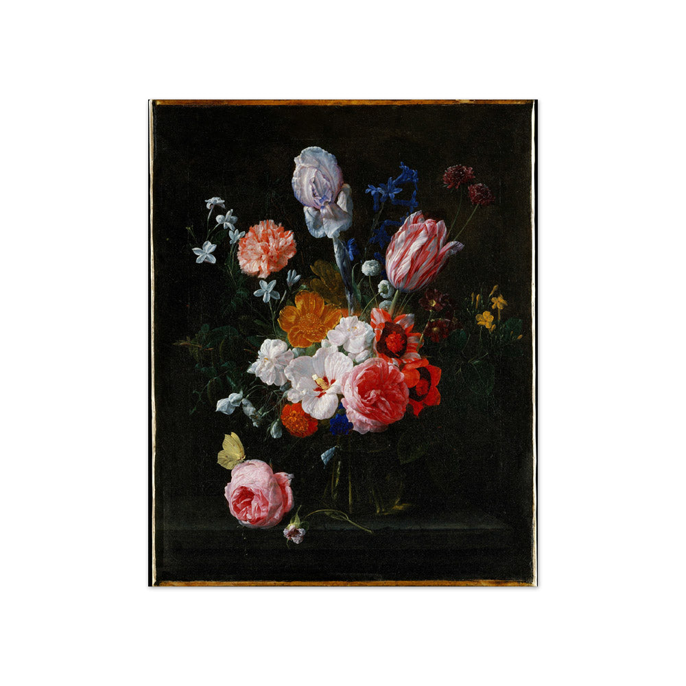 A Bouquet of Flowers in a Crystal Vase by Nicolaes van Veerendael - Compact / Full Bleed / No Frame