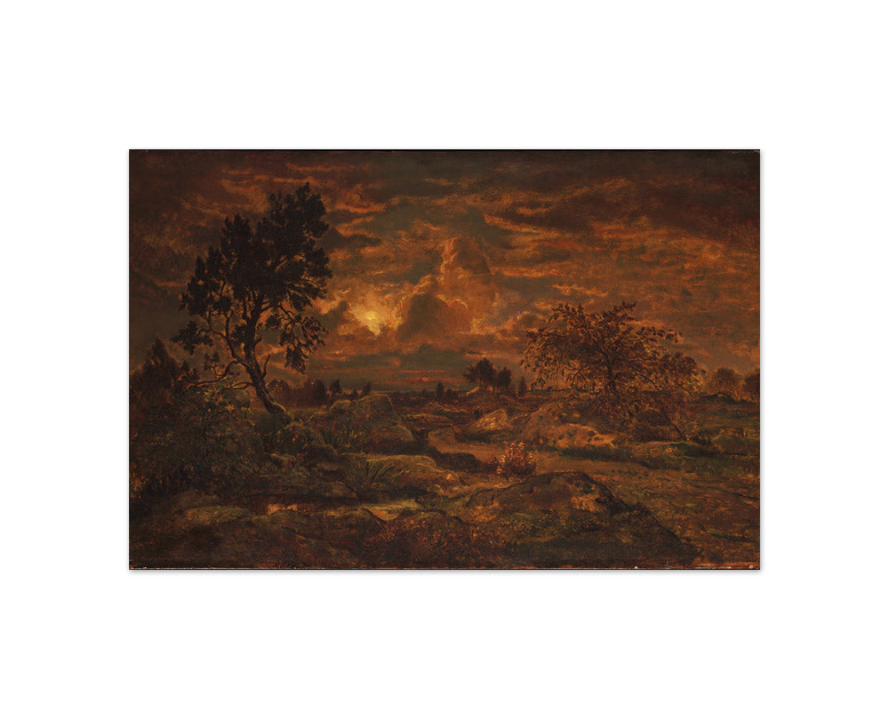 Sunset near Arbonne by Théodore Rousseau - Compact / Full Bleed / No Frame