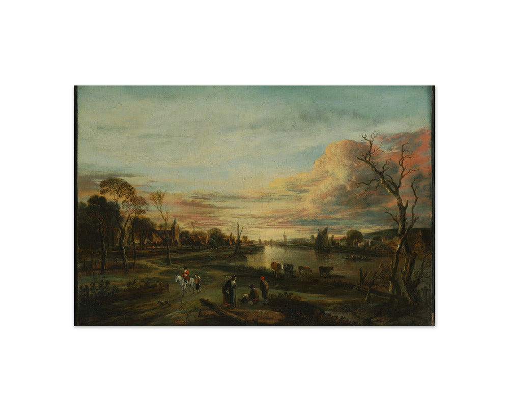 Landscape at Sunset by Aert van der Neer - Compact / Full Bleed / No Frame