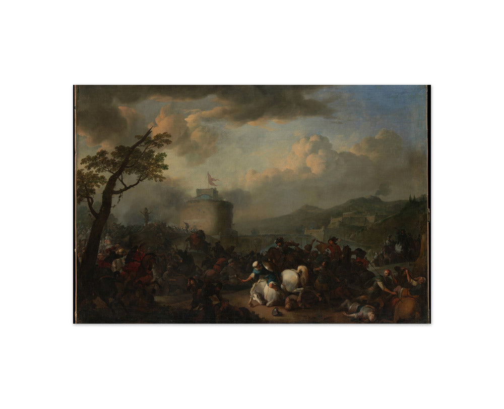 Battle Scene by Johannes Lingelbach - Compact / Full Bleed / No Frame