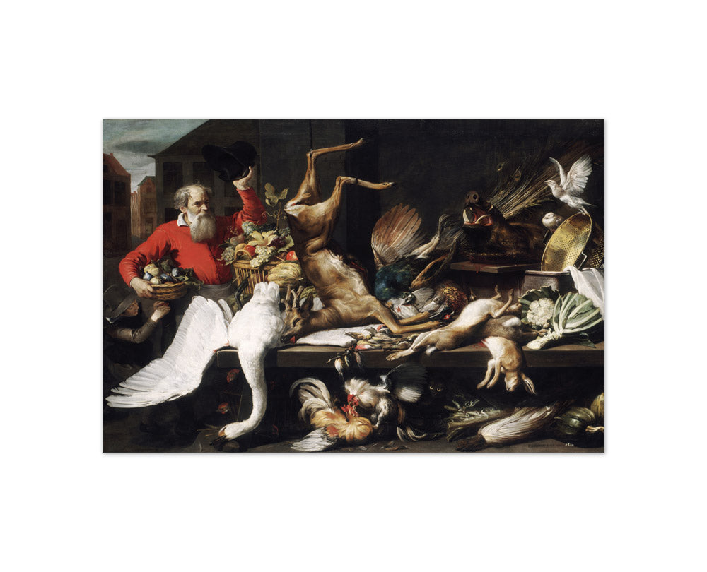 Still Life with Dead Game, Fruits, and Vegetables in a Market by Frans Snyders - Compact / Full Bleed / No Frame