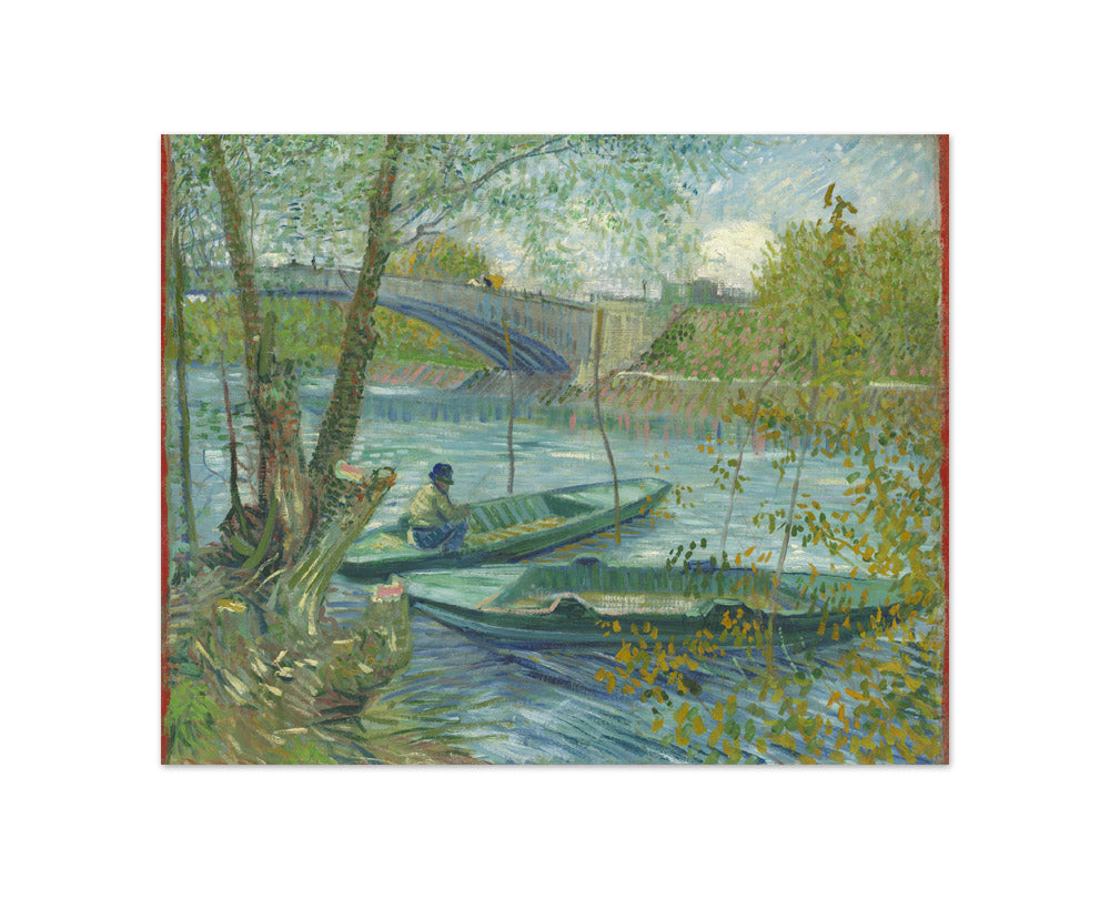 Fishing in Spring, the Pont de Clichy (Asnières) by Vincent van Gogh - Compact / Full Bleed / No Frame