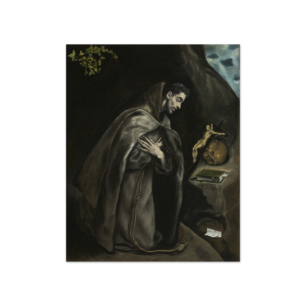 Saint Francis Kneeling in Meditation by El Greco - Compact / Full Bleed / No Frame