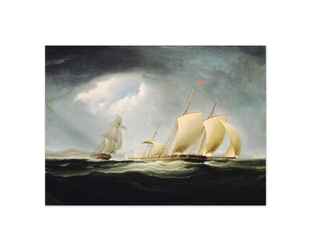 Capture of the Tripoli by the Enterprise by Thomas Birch - Compact / Full Bleed / No Frame