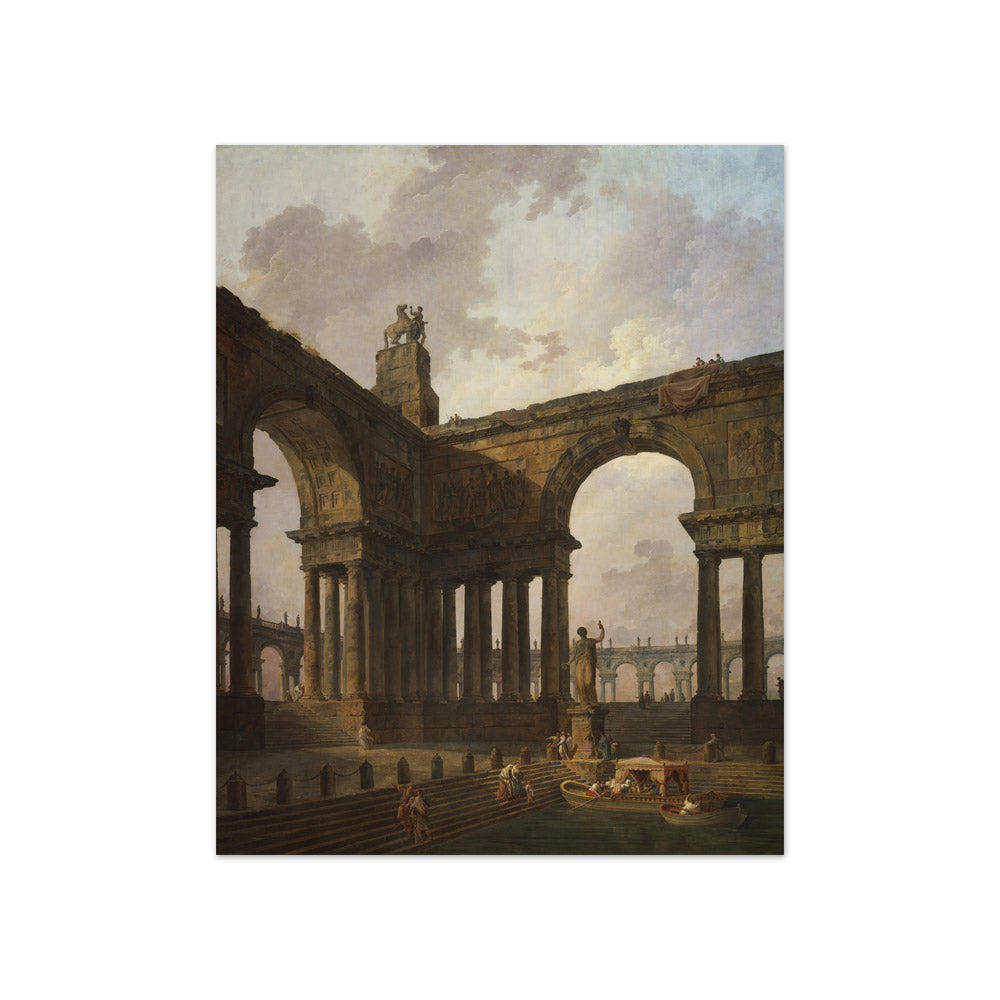 The Landing Place by Hubert Robert - Compact / Full Bleed / No Frame