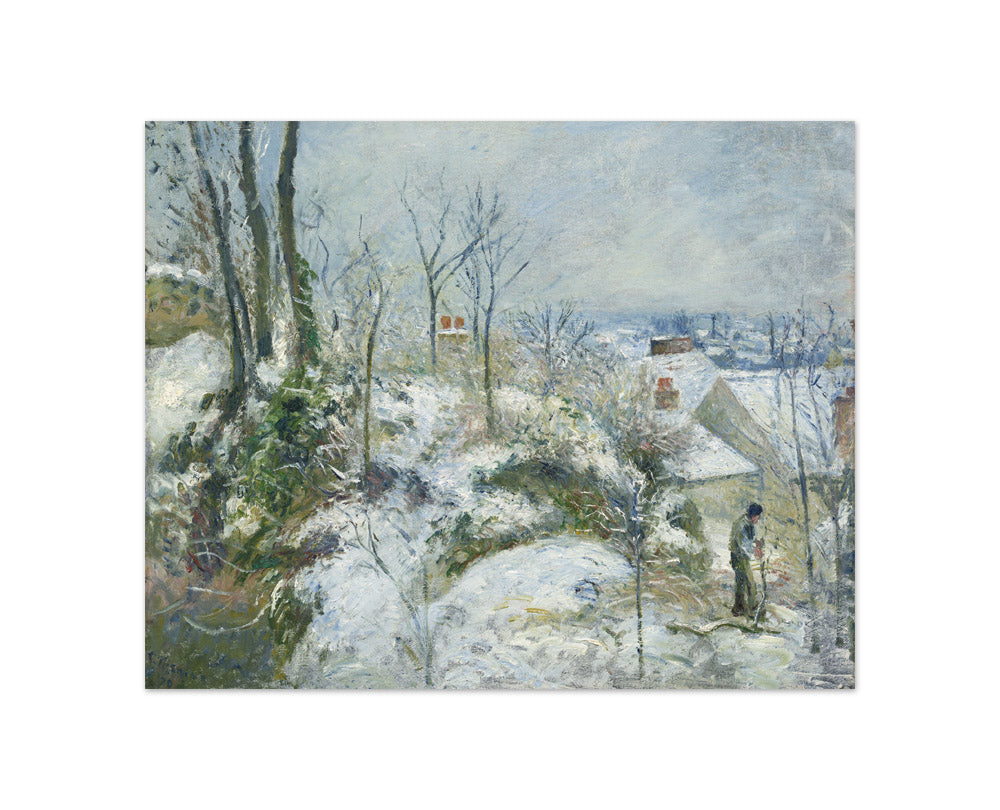 Rabbit Warren at Pontoise, Snow by Camille Pissarro - Compact / Full Bleed / No Frame