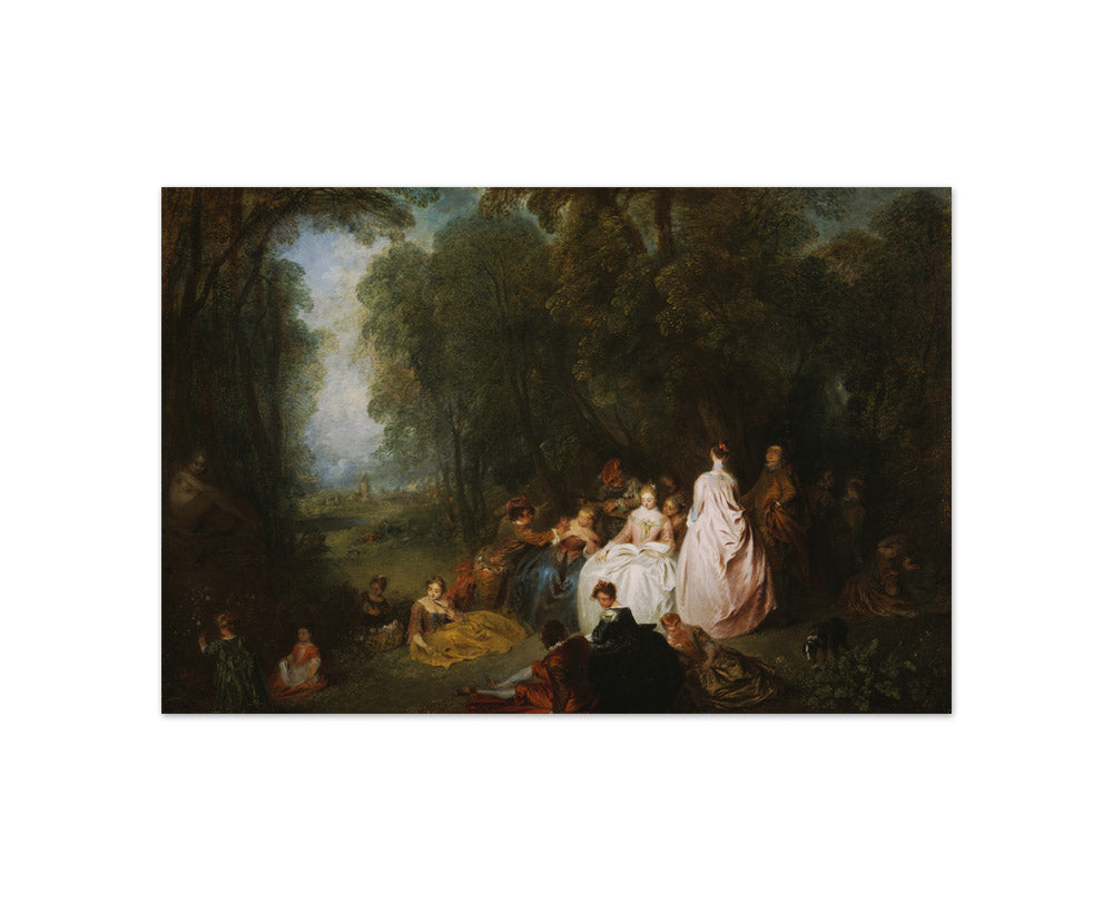 Country Feast (Pastoral Gathering) by Jean Antoine Watteau - Compact / Full Bleed / No Frame