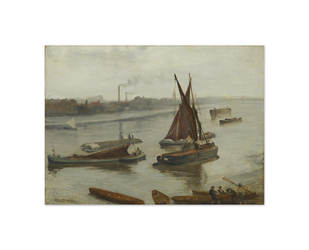 Grey and Silver: Old Battersea Reach by James McNeill Whistler - Compact / Full Bleed / No Frame