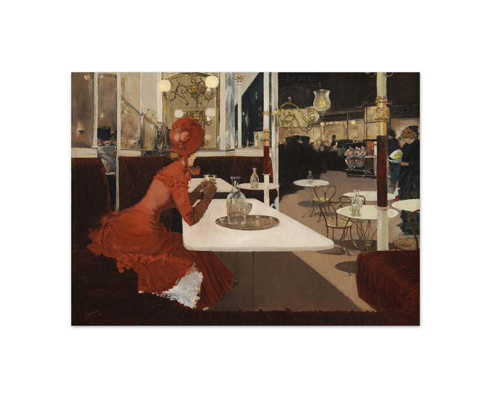 In the Café by Fernand Lungren - Compact / Full Bleed / No Frame