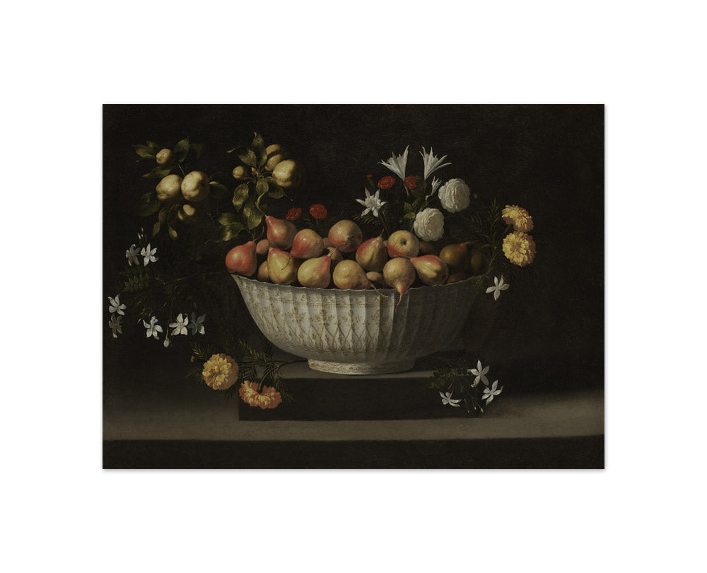 Flowers and Fruit in a Chinese Bowl by Juan de Zurbarán - Compact / Full Bleed / No Frame