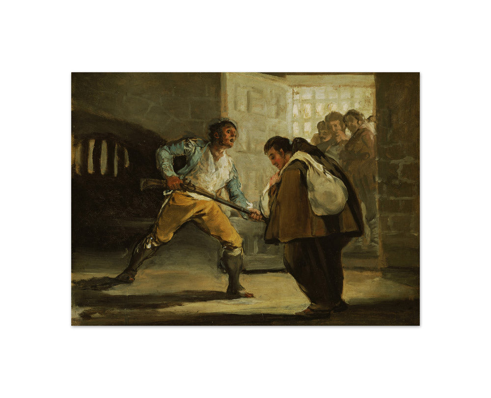 El Maragato Threatens Friar Pedro de Zaldivia with His Gun by Francisco José de Goya y Lucientes - Compact / Full Bleed / No Frame