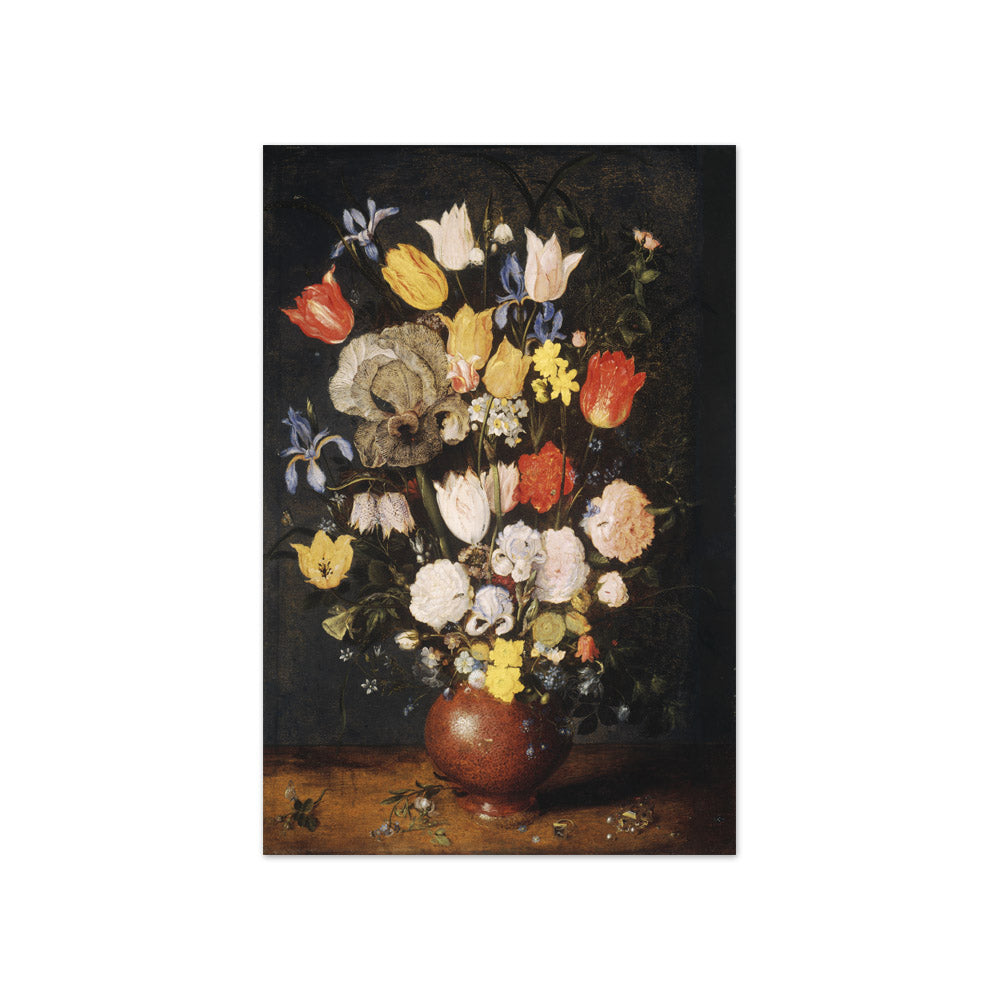 Bouquet of Flowers in an Earthenware Vase by Jan Brueghel the Elder - Compact / Full Bleed / No Frame