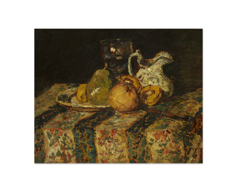 Still Life with Fruit and Wine Jug by Adolphe Joseph Thomas Monticelli - Compact / Full Bleed / No Frame