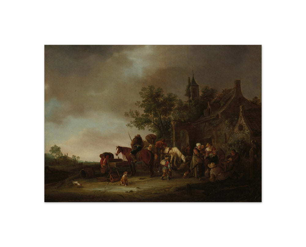 Travellers Halting at an Inn by Isaac van Ostade - Compact / Full Bleed / No Frame