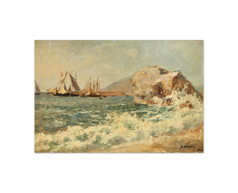 Surf at Nervi by Alfred Zoff - Compact / Full Bleed / No Frame