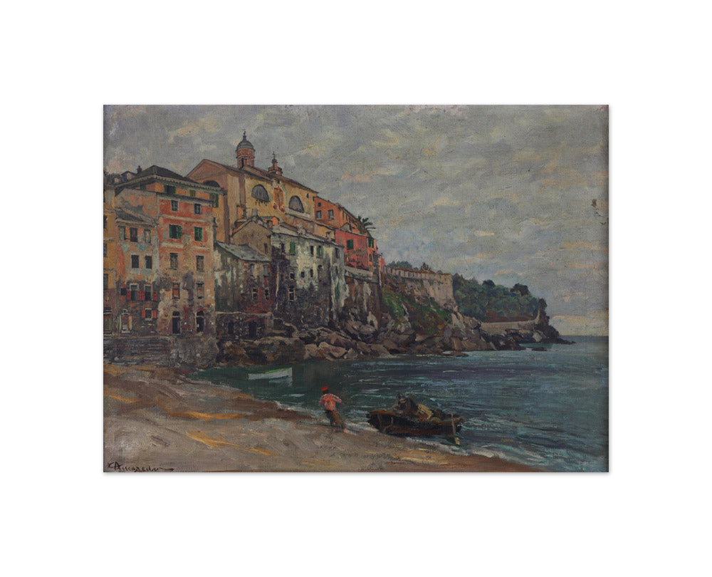 Italian city by the sea by Eduard Ameseder - Compact / Full Bleed / No Frame