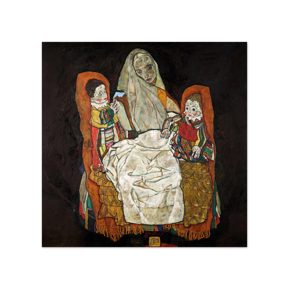 Mother with Two Children III by Egon Schiele - Compact / Full Bleed / No Frame