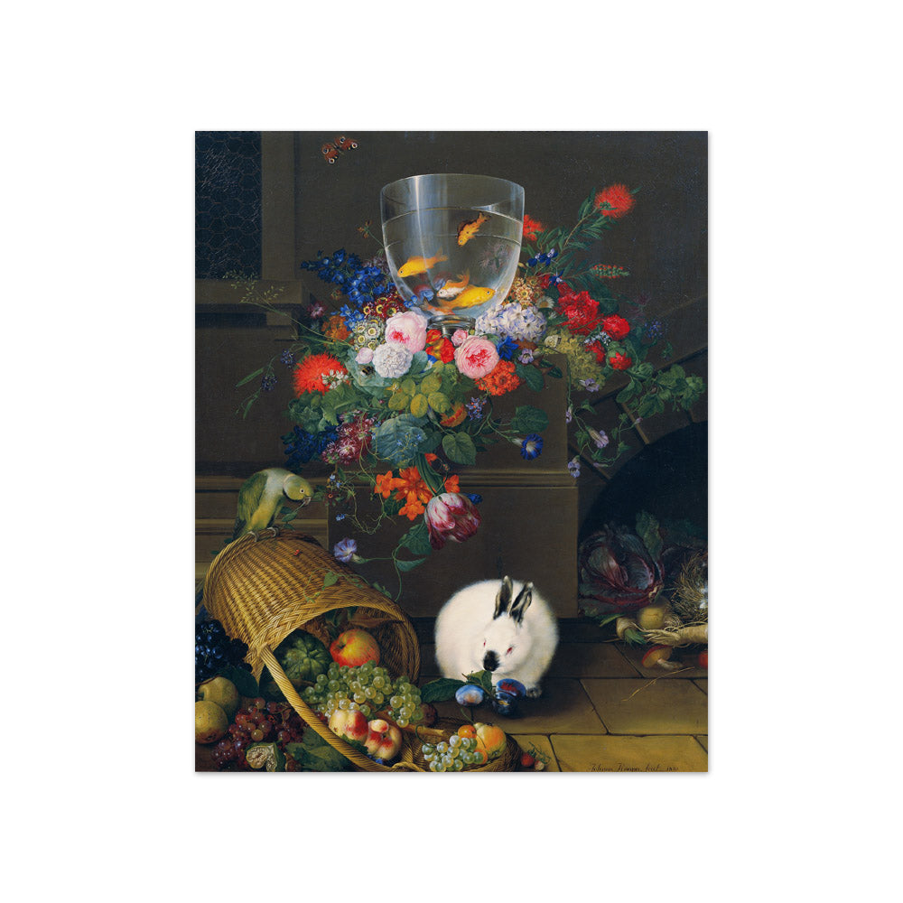 Still Life with Goldfish Bowl by Johann Knapp - Compact / Full Bleed / No Frame