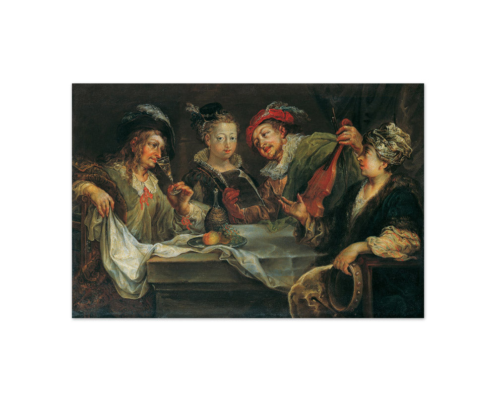 Amusement after the meal by Johann Georg Platzer - Compact / Full Bleed / No Frame