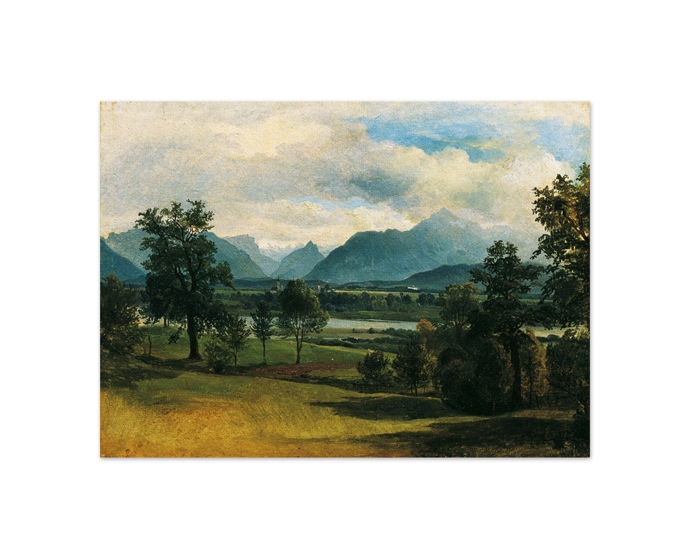 View of Liefering by Friedrich August Mathias Gauermann - Compact / Full Bleed / No Frame