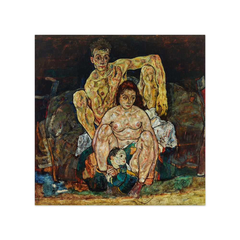 Crouching Couple (The Family) by Egon Schiele - Compact / Full Bleed / No Frame