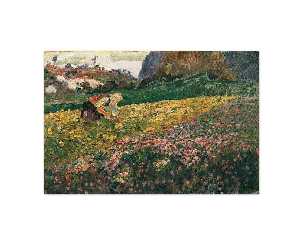 Girl in the Flower Meadow by Carl Moll - Compact / Full Bleed / No Frame
