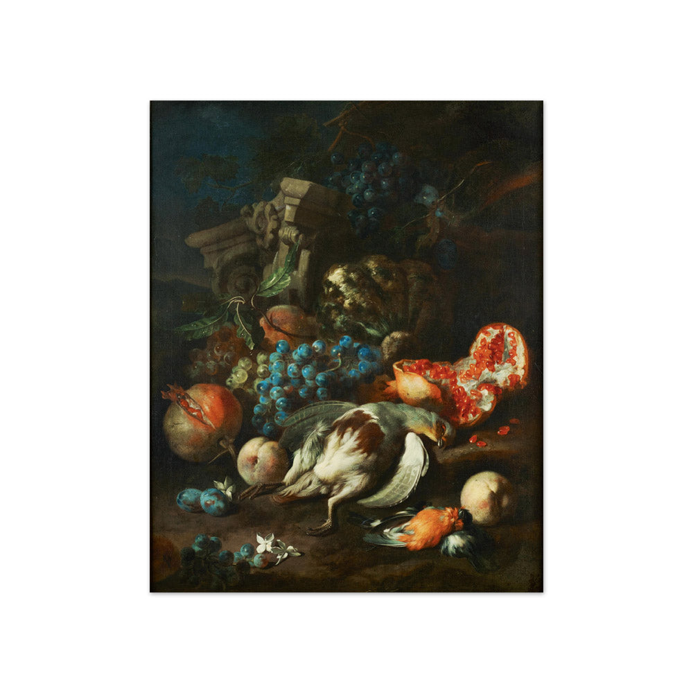 Still life with dead partridge and chaffinch by Franz Werner Tamm - Compact / Full Bleed / No Frame