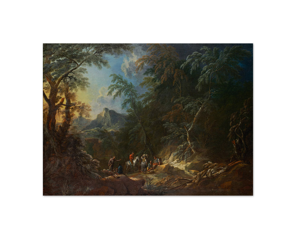 Forest landscape "Evening" by Maximilian Joseph Schinnagl - Compact / Full Bleed / No Frame