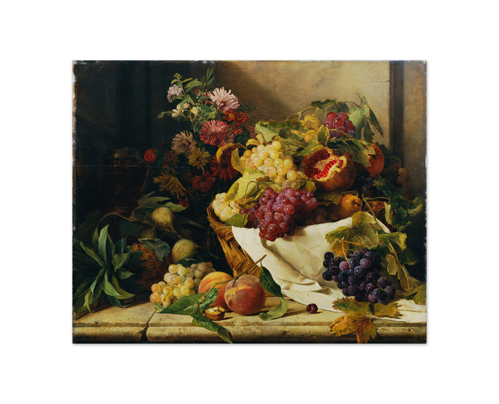 Still life with fruits and flowers by Rosalia Amon - Compact / Full Bleed / No Frame