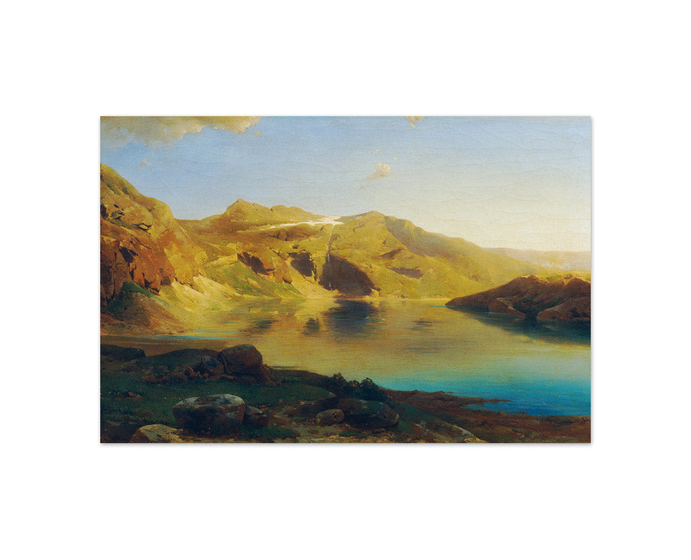 Alpine Lake by Eduard Peithner von Lichtenfels - Compact / Full Bleed / No Frame