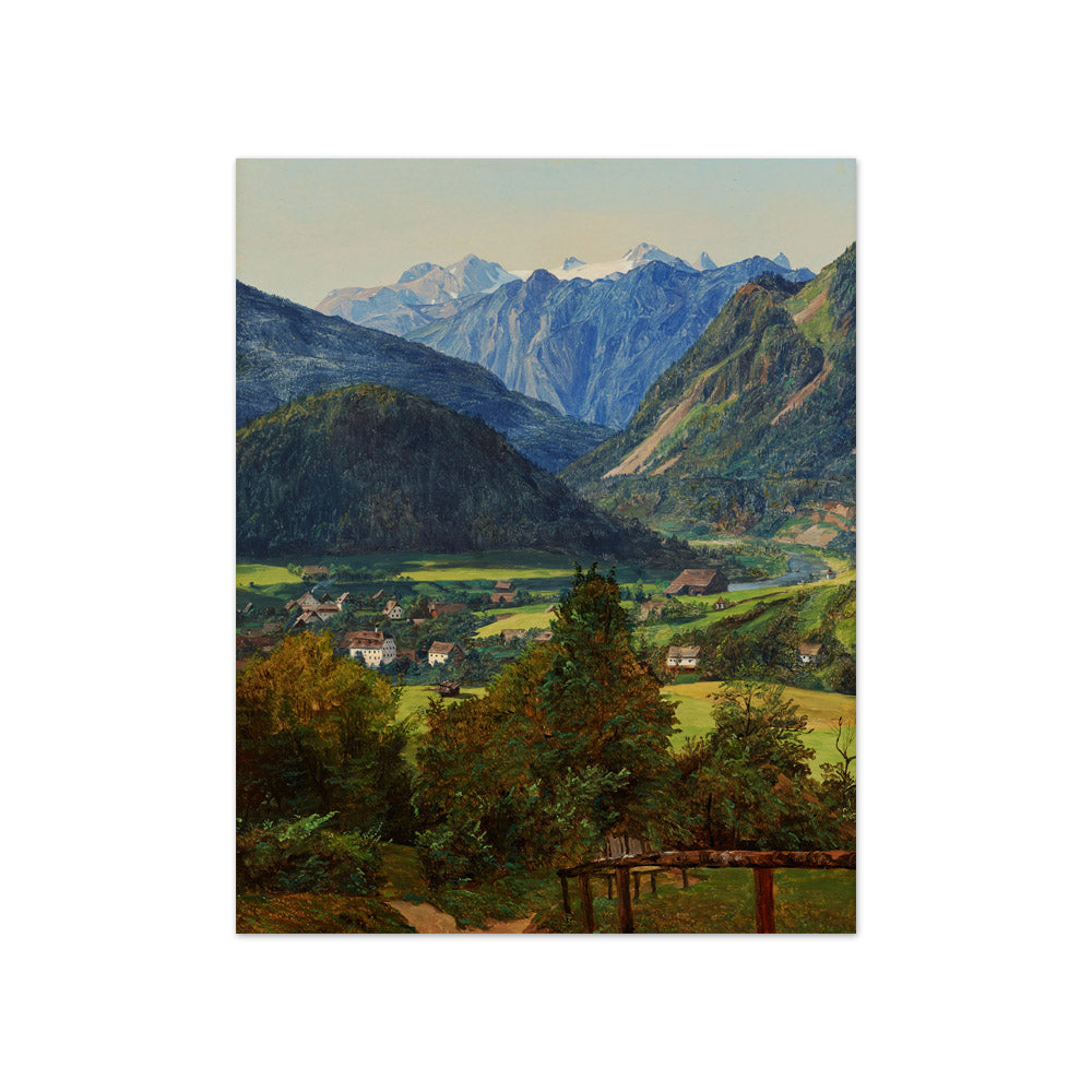 The Dachstein from the Sophien Double View near Ischl by Ferdinand Georg Waldmüller - Compact / Full Bleed / No Frame