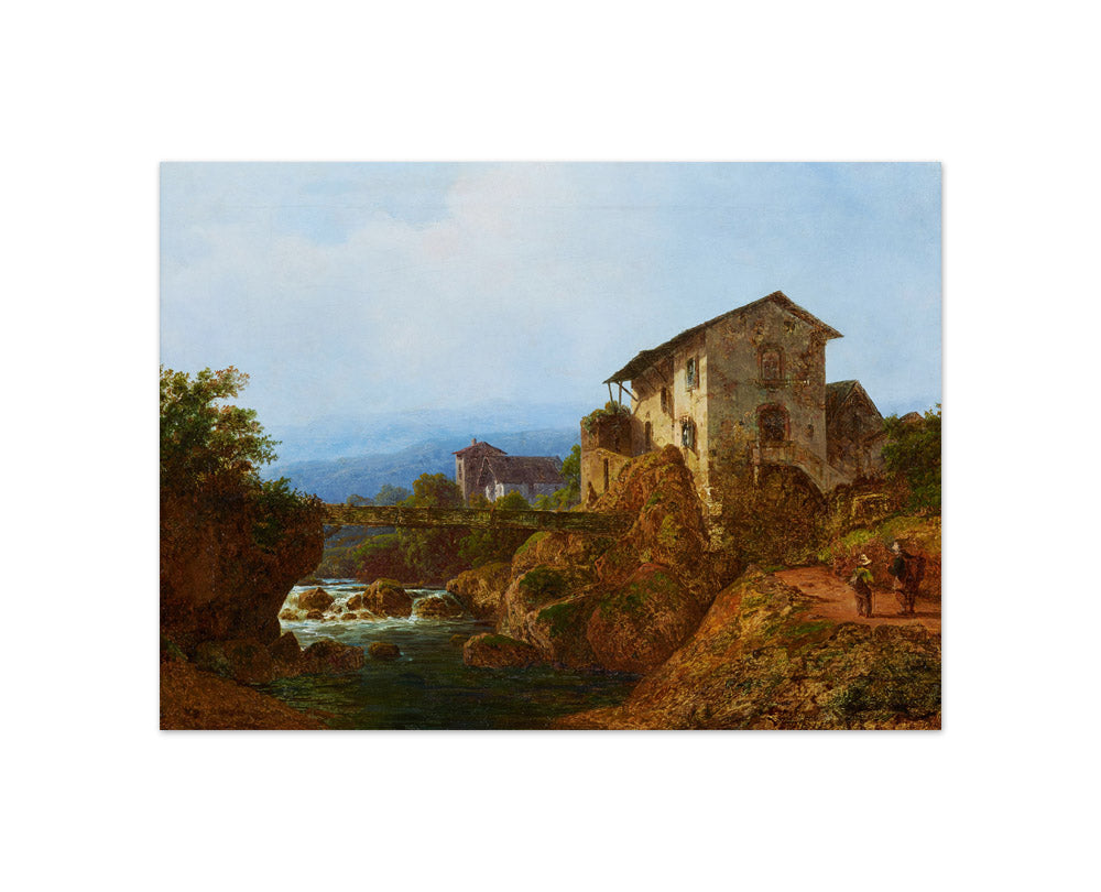 Old Village Bridge by August Piepenhagen - Compact / Full Bleed / No Frame