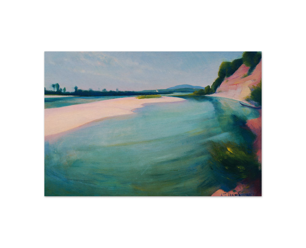 The Inn River near Suben facing North by Ludwig Ferdinand Graf - Compact / Full Bleed / No Frame