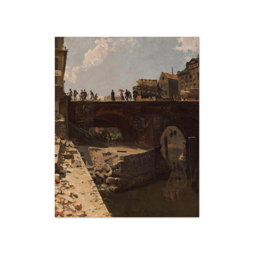 Bridge in a French City by Stanislas Victor Edouard Lépine - Compact / Full Bleed / No Frame