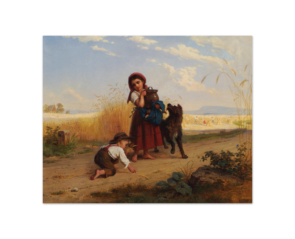 Children on their way to the harvest field by Bernhard Reinhold - Compact / Full Bleed / No Frame