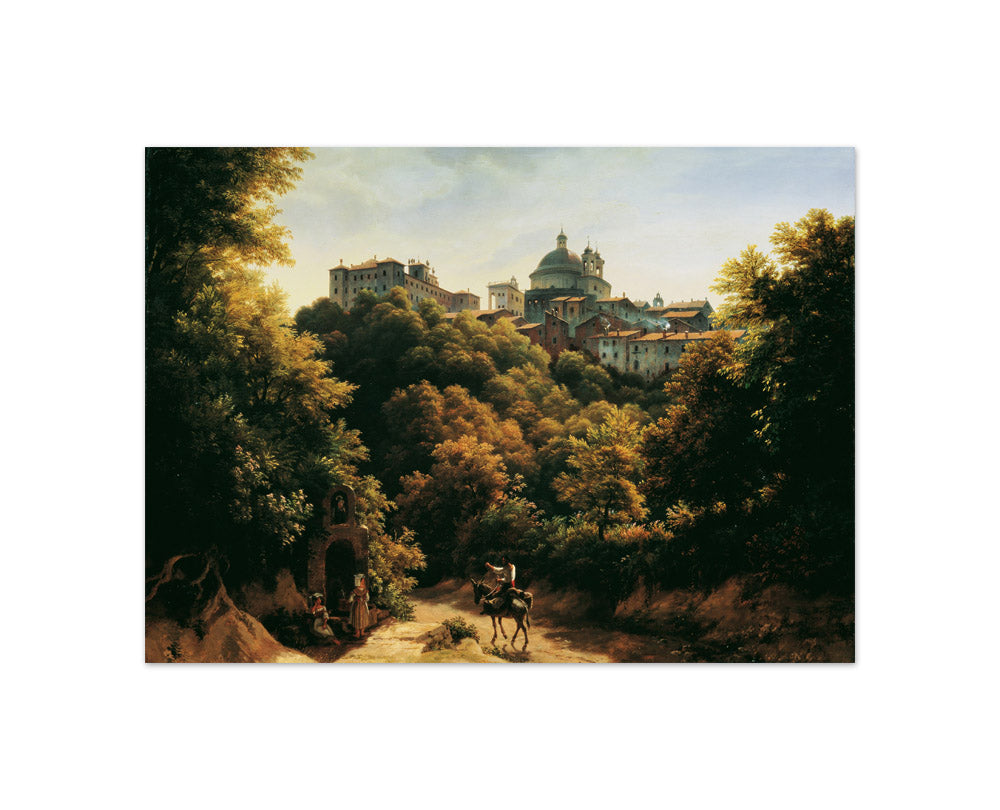 View of Ariccia by Johann Heinrich Schilbach - Compact / Full Bleed / No Frame