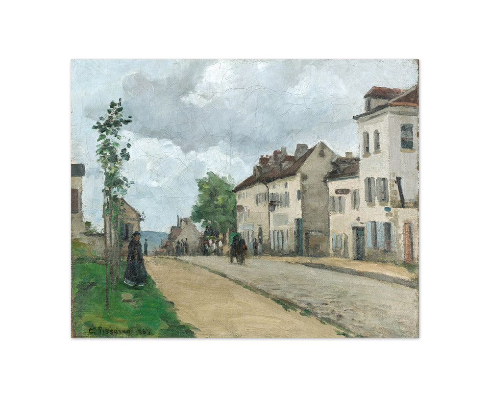 Street in Pontoise (Rue de Gisors) by Camille Jacob Pissarro - Compact / Full Bleed / No Frame