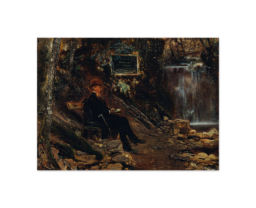The Writer Hermann Rollett at the Waterfall by Anton Romako - Compact / Full Bleed / No Frame