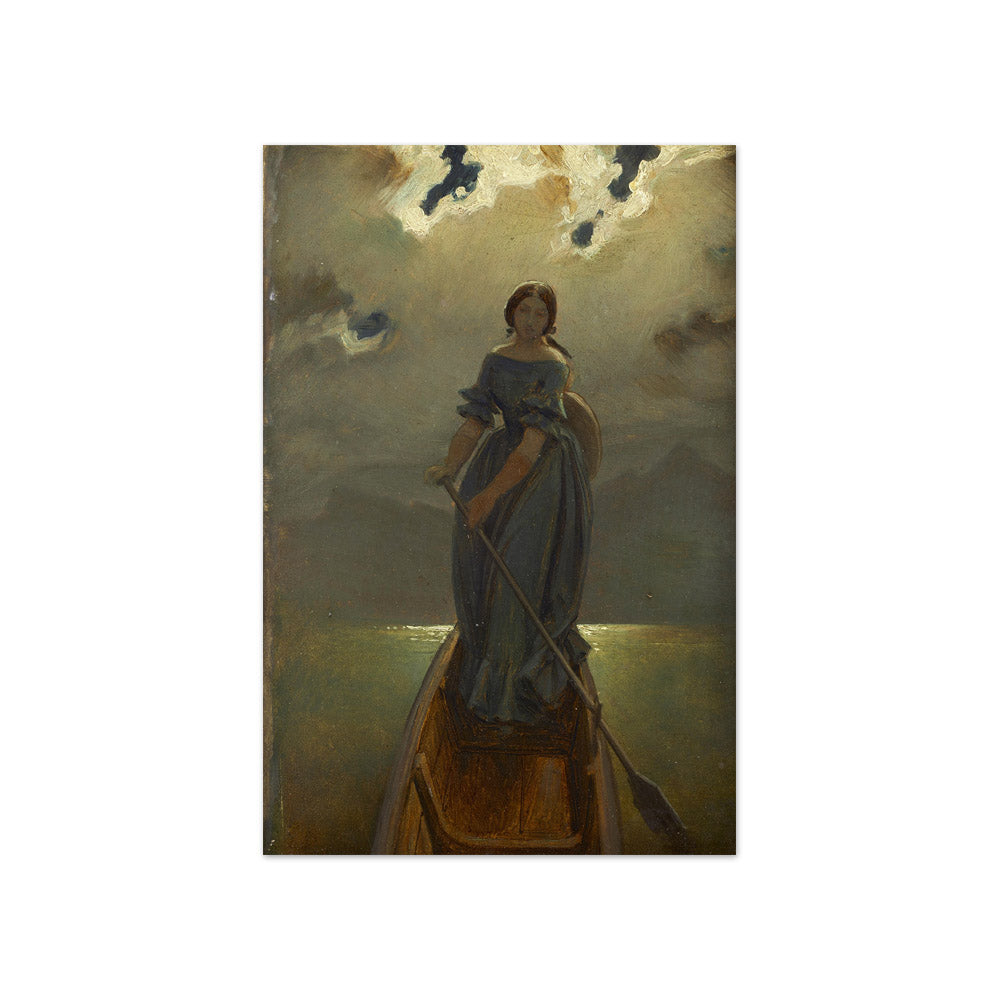 The Skipper (Baroness Marie Spaun at Lake Gmunden) by Moritz von Schwind - Compact / Full Bleed / No Frame