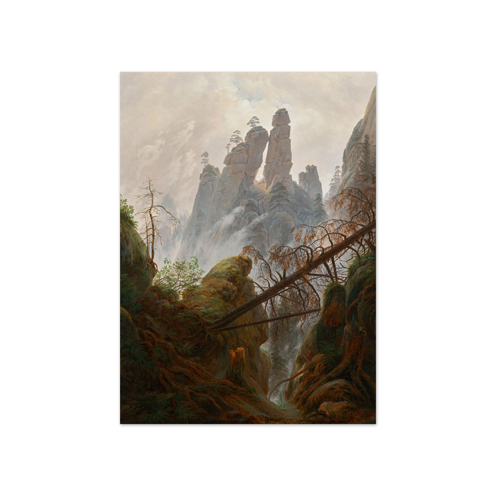 Rock landscape in the Elbe Sandstone Mountains by Caspar David Friedrich - Compact / Full Bleed / No Frame