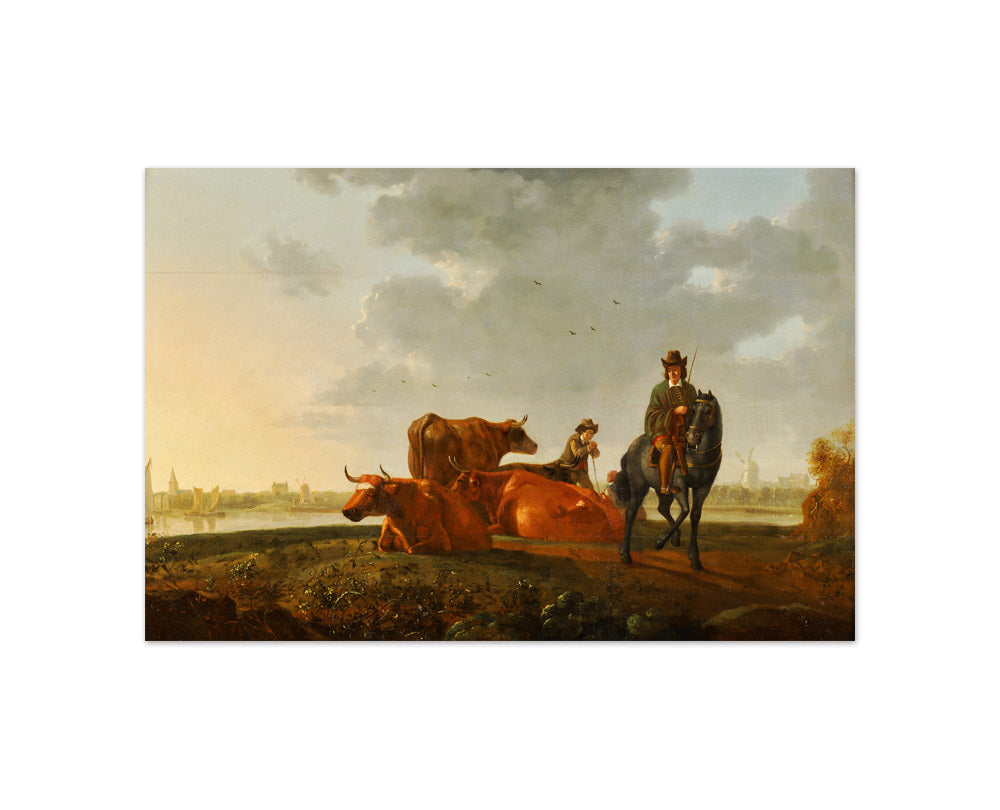 Meadow by the River by Albert Jacobsz Cuyp - Compact / Full Bleed / No Frame