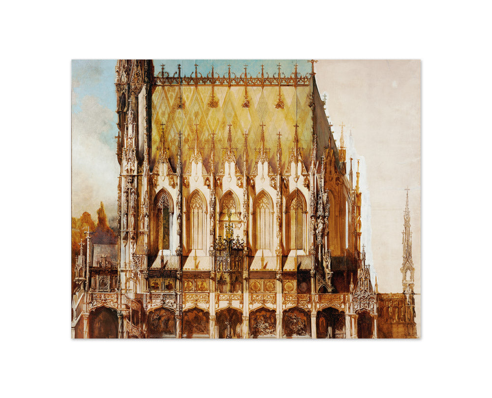 Gothic Burial Church of St. Michael, Side View by Hans Makart - Compact / Full Bleed / No Frame