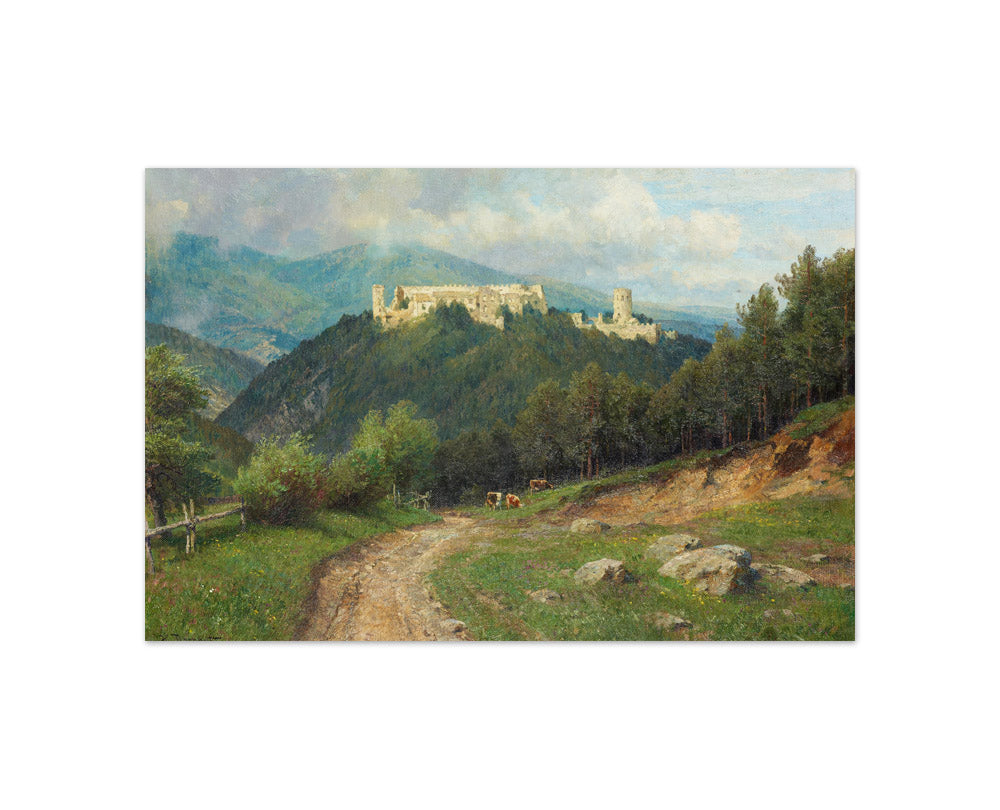 The Ruins of Starhemberg in the Piesting Valley by Hugo Darnaut - Compact / Full Bleed / No Frame
