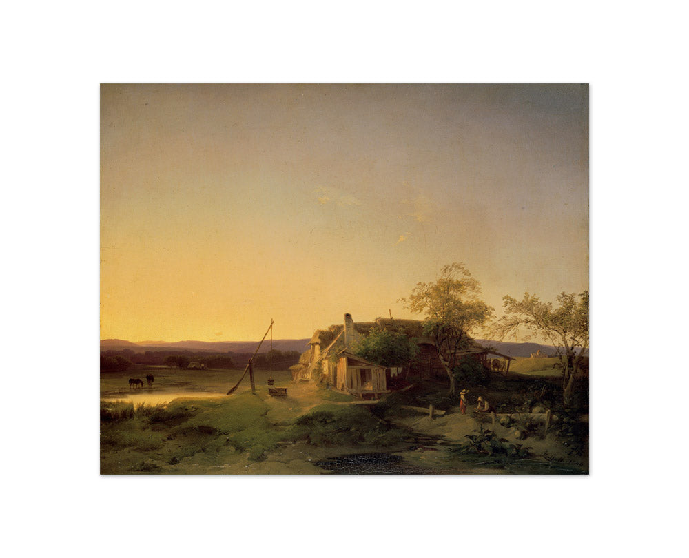 Evening Landscape by Ignaz Raffalt - Compact / Full Bleed / No Frame