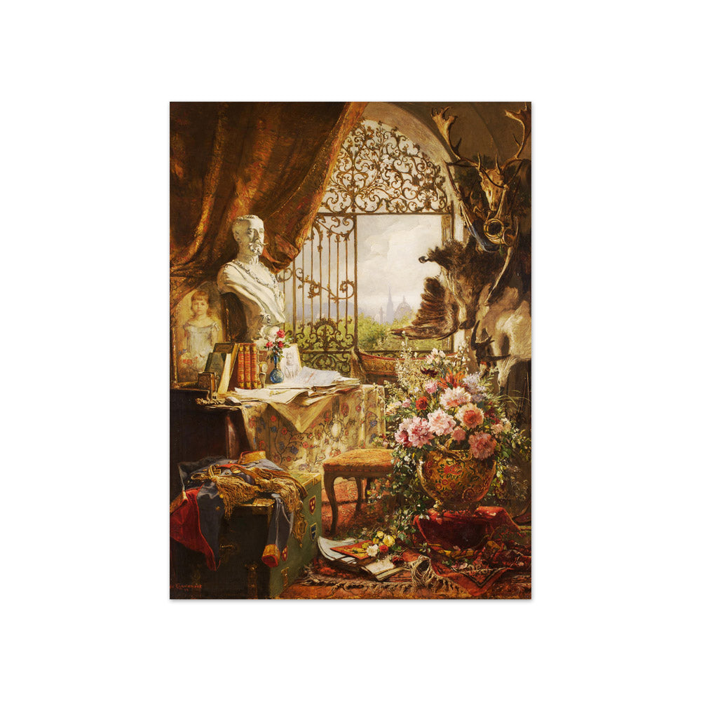 Still Life with Bust of Crown Prince Rudolf by Hugo Charlemont - Compact / Full Bleed / No Frame