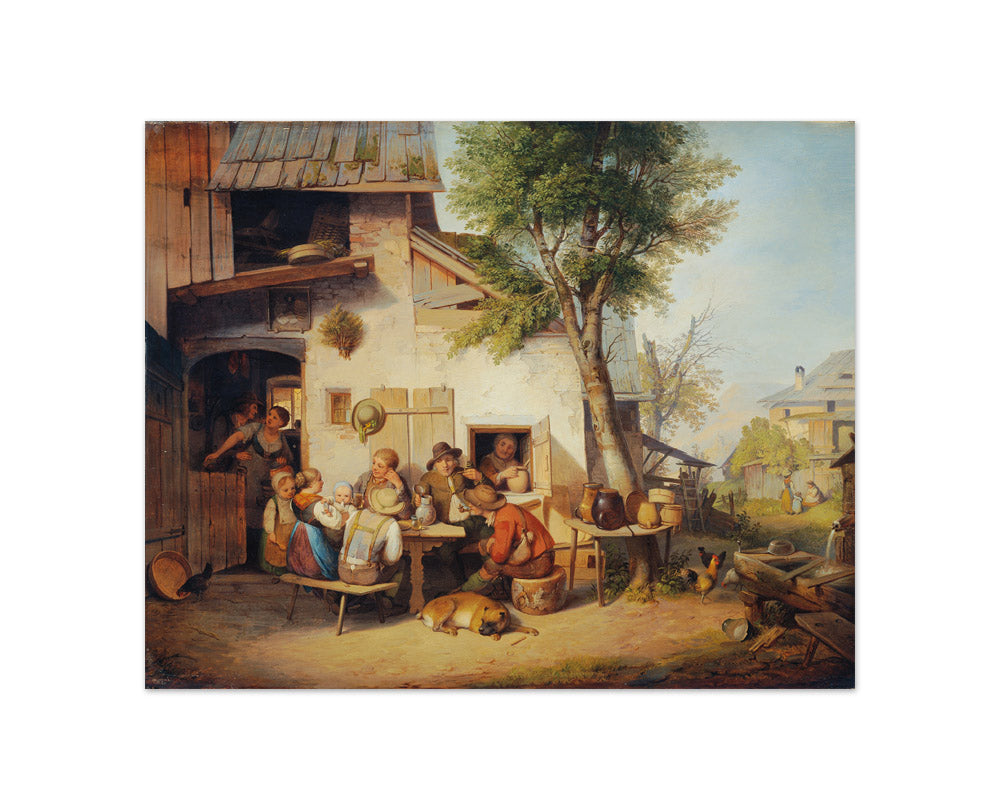 In front of the village tavern by Ignaz Raffalt - Compact / Full Bleed / No Frame