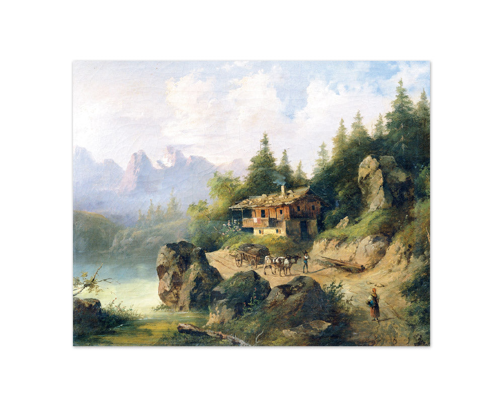 Berchtesgaden with Watzmann by Unbekannter Künstler - Compact / Full Bleed / No Frame
